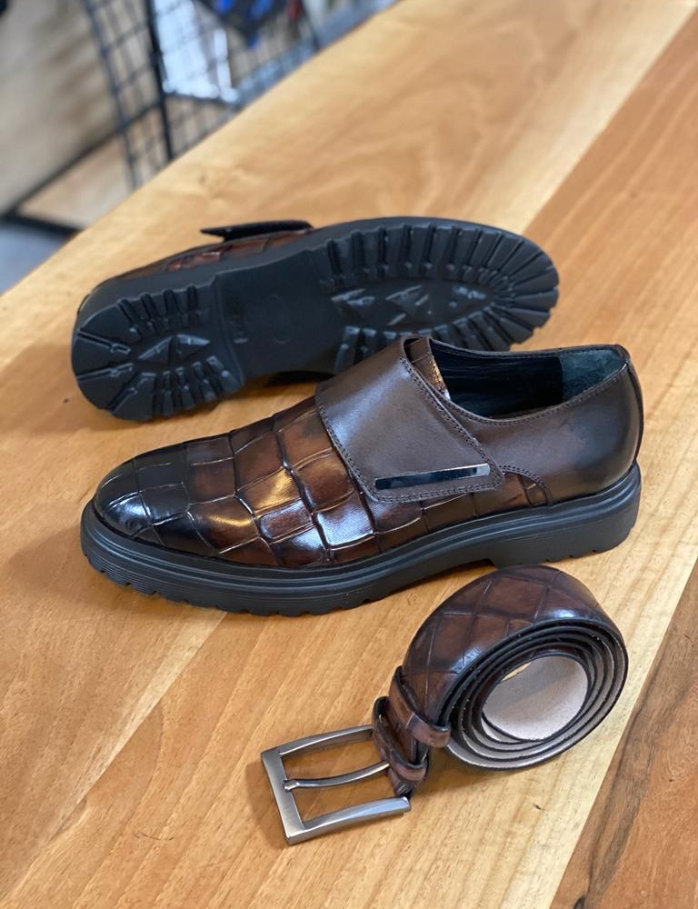 Brown Buckle Shoes for Men by GentWith.com | Worldwide Shipping