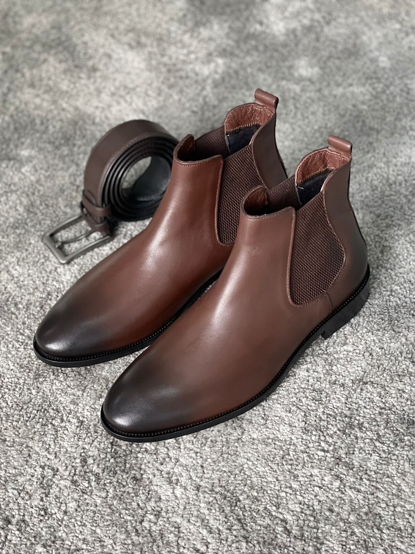 GentWith Hazard Brown Chelsea Boots 