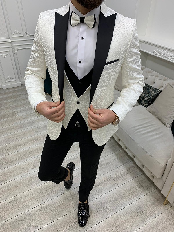 White Men Wedding Tuxedo by GentWith.com | Free Worldwide Shipping