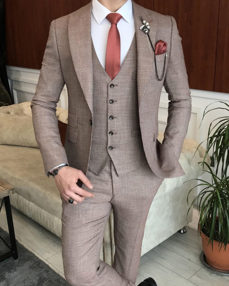 Claret Red Slim Fit Italian Designed Suit by GentWith.com with Free Worldwide Shipping