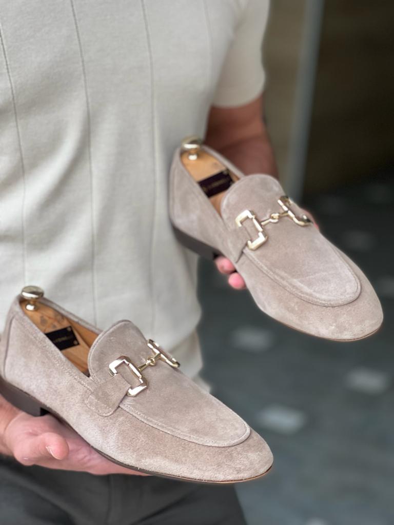 GentWith Tampa Beige Suede Loafers 