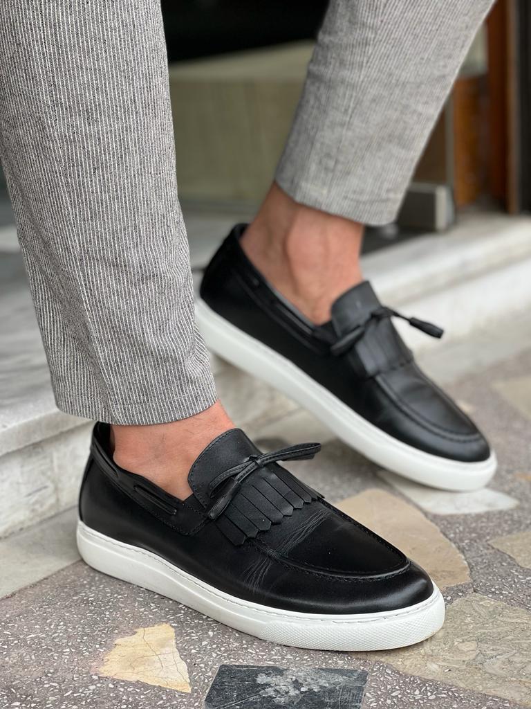 GentWith Tampa Black Kiltie Loafers 