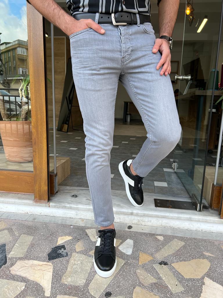 GentWith Tampa Gray Slim Fit Jeans 