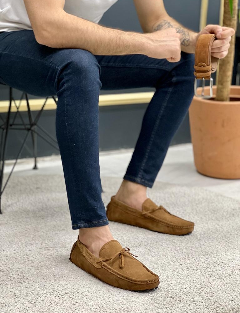 GentWith Laughlin Brown Suede Loafers