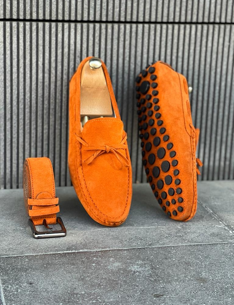 Burnt orange mens on sale loafers