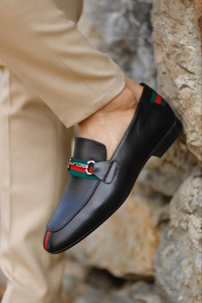 black loafers