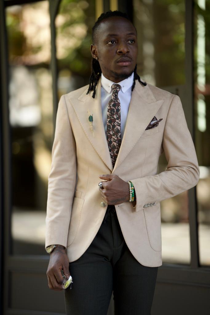 Beige Groom Wedding Jacket Blazer for Men | GentWith.com