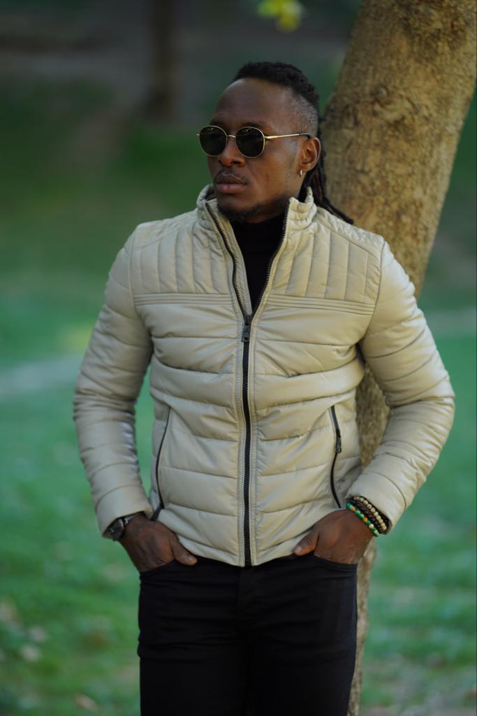 Faux leather cheap puffer jacket mens