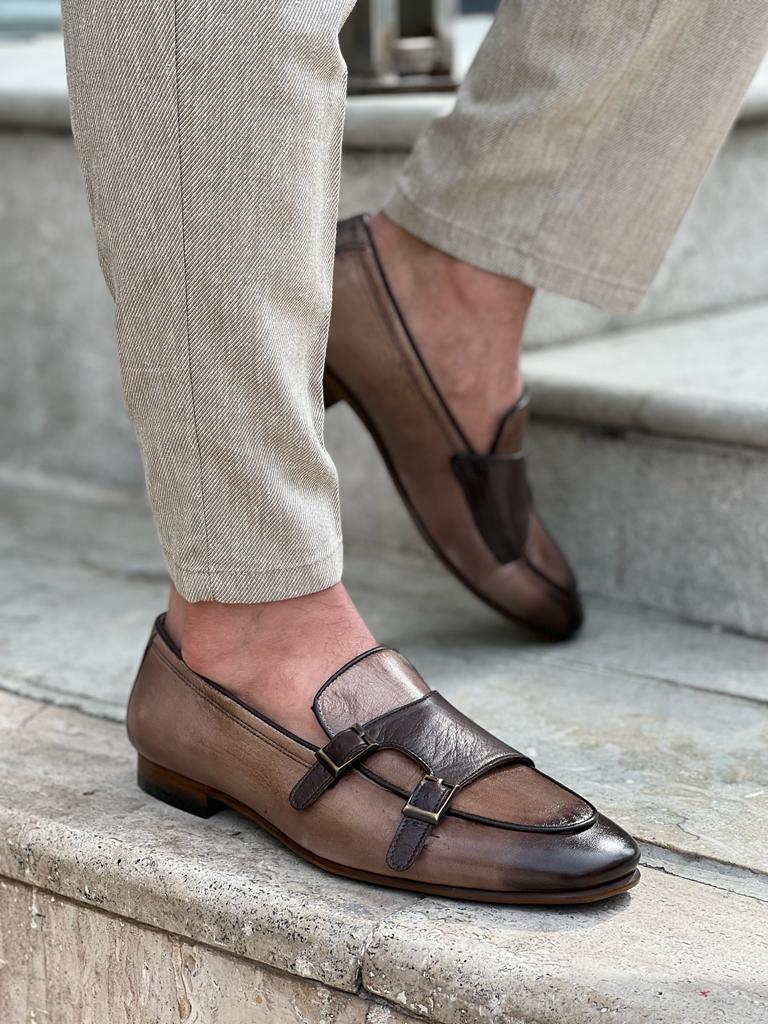 GentWith Laughlin Brown Suede Loafers