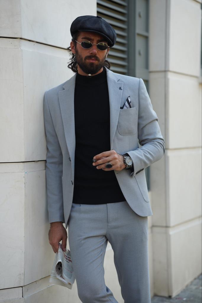 Gray 2 Piece Groom Wedding Suit for Men by GentWith.com