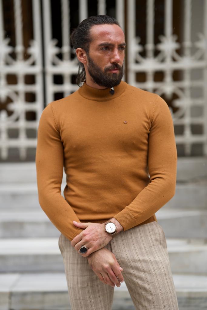 Tan turtleneck clearance mens