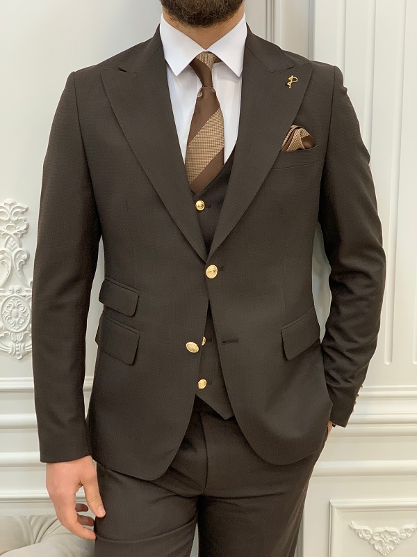 DARK BROWN SUIT 3-PIECE – VARDO