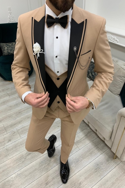 Gold Groom Wedding Tuxedo Suit for Men by GentWith.com with Free Worldwide Shipping