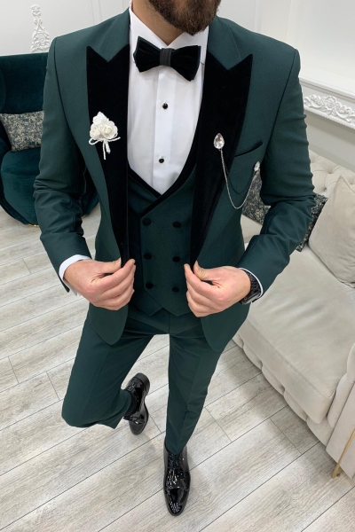 Green Groom Wedding Tuxedo Suit for Men by GentWith.com with Free Worldwide Shipping