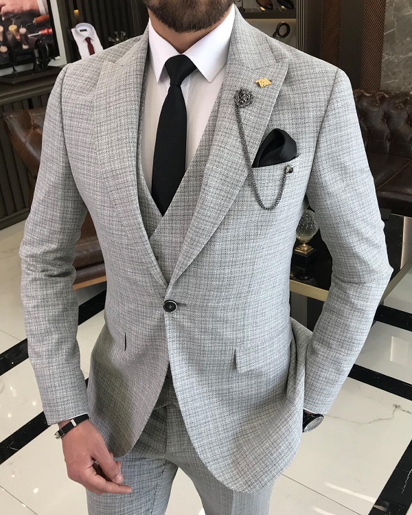 The Grey Plaid Three Piece Suit