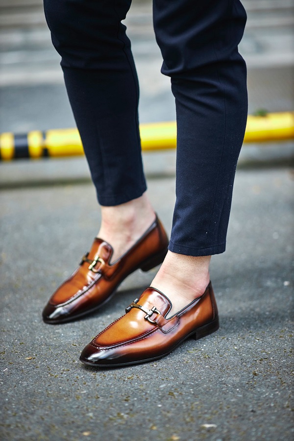 Brown Bit Loafers for Men by GentWith.com with Free Worldwide Shipping