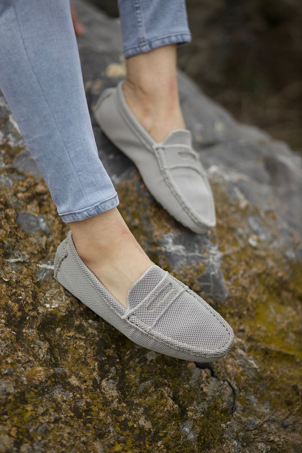 Gray Driving Loafers for Men by GentWith.com with Free Worldwide Shipping