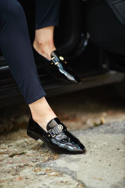 Black Patent Leather Loafers for Men by GentWith.com with Free Worldwide Shipping