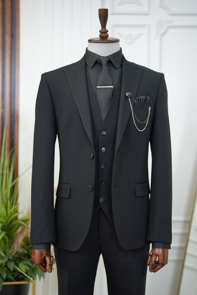 Men's Black Slim Fit Suit