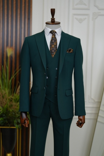 Men's Green Slim Fit Suit