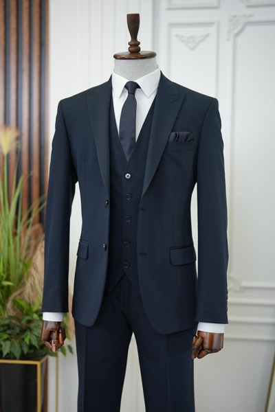 Men's Navy Blue Slim Fit Suit