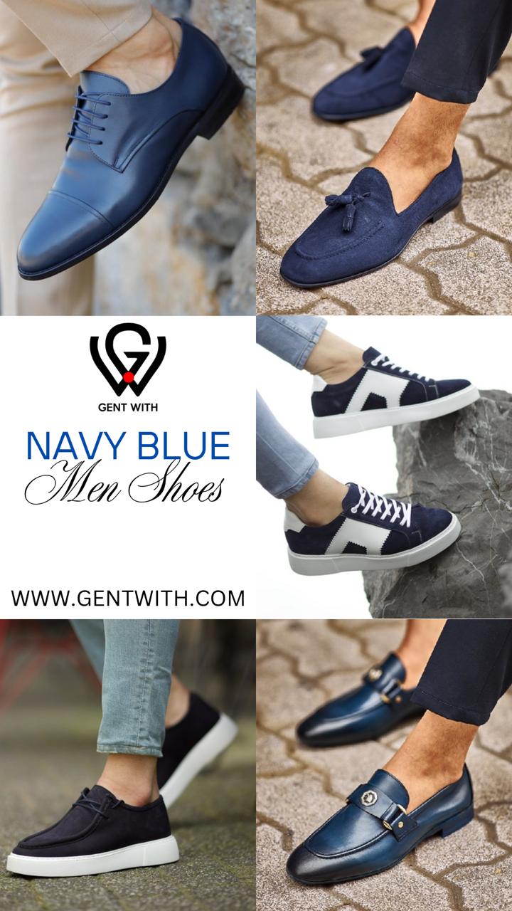 Navy Blue Men Shoes for this Season