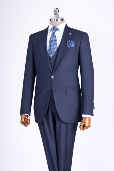 Navy Blue 3 Piece Suit