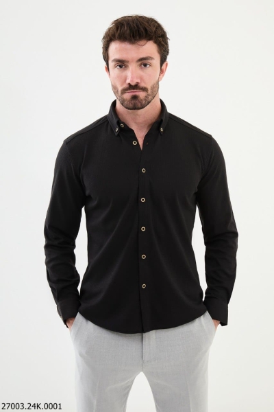Mens Casual Shirt Black