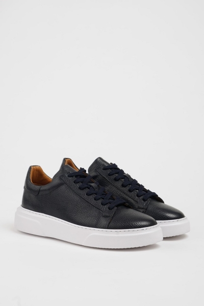 Men's Dark Blue Low Top Sneakers