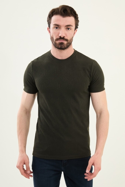 Khaki Crew Neck T Shirt