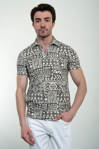 Mens Polo Shirt Brown