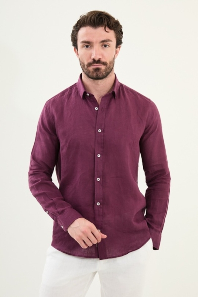 Purple Linen Shirt