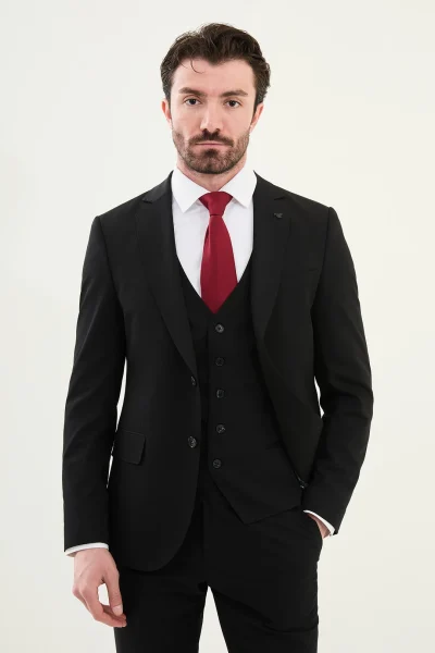 Black Slim Fit Suit for Men