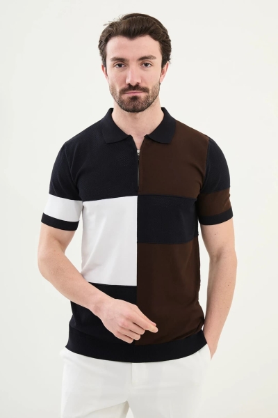 Navy Blue Polo Quarter Zip