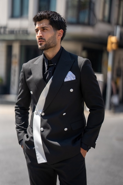 Black and White Suit