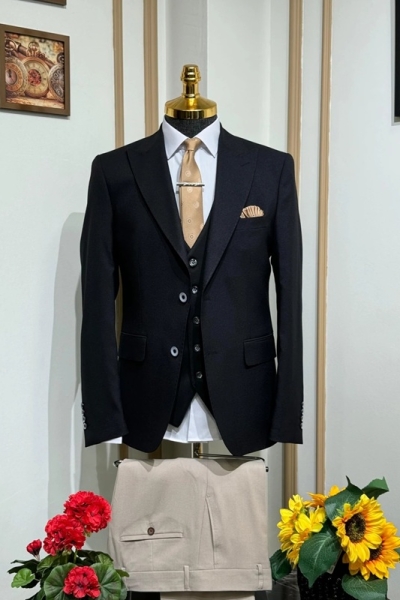 Black Wool Suit