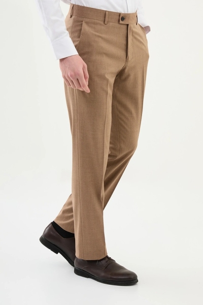 Brown Plaid Pants