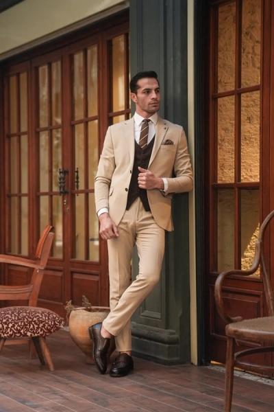 Beige Suit